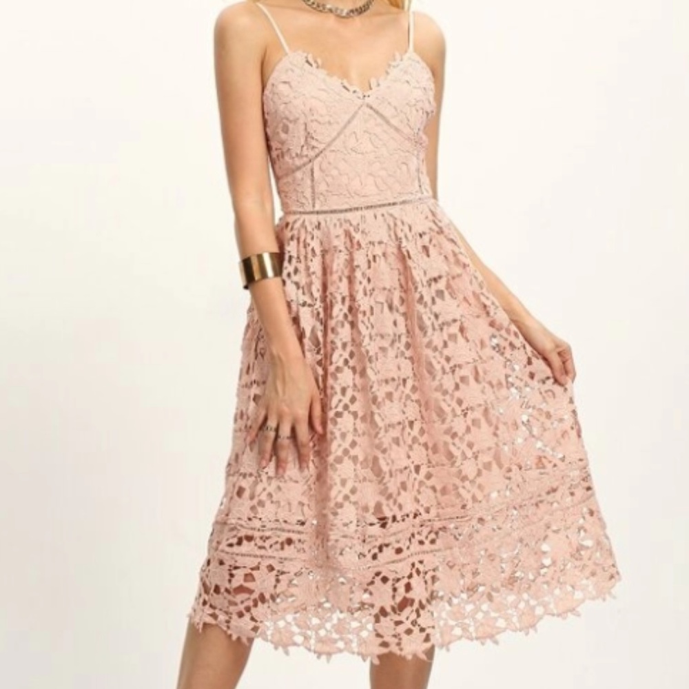 Beautiful Lace Cami Midi Dress